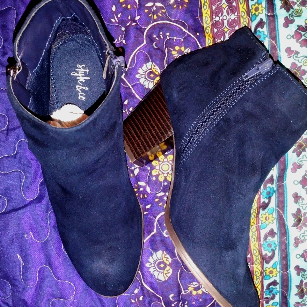 Style & Co. Women's Navy Ankle Boots